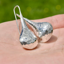 Load image into Gallery viewer, Teardrop Hammered Earrings