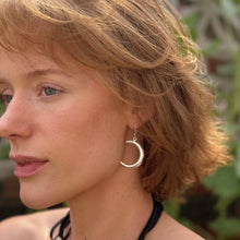 Load image into Gallery viewer, Crescent Loop Earrings