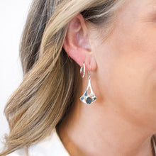 Load image into Gallery viewer, Blue Topaz Pendulum Earrings - Krystyna's Silver
