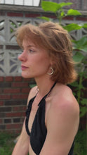 Load and play video in Gallery viewer, Crescent Loop Earrings