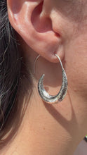 Load and play video in Gallery viewer, Hook Hammered Earring