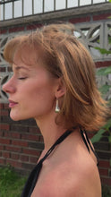 Load and play video in Gallery viewer, Teardrop Hammered Earrings