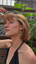 Load and play video in Gallery viewer, Moon Loop Earrings