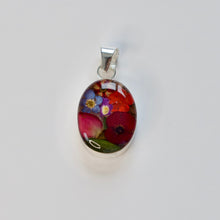 Load image into Gallery viewer, Oval Flower Pendant - Krystyna's Silver