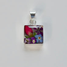 Load image into Gallery viewer, Square Flower Pendant - Krystyna's Silver