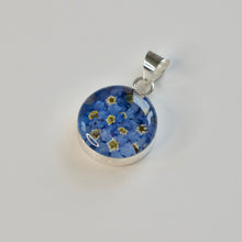 Load image into Gallery viewer, Blue Flower Circle Pendant - Krystyna's Silver