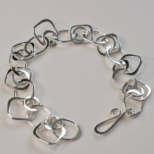 Circle and Square Bracelet - Krystyna's Silver