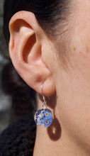 Load image into Gallery viewer, Blue Flower Circle Earrings - Krystyna's Silver