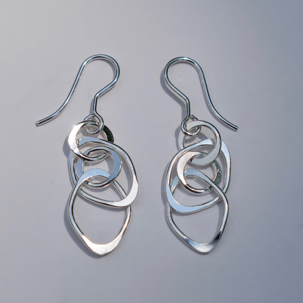 Elliptical Link Earrings - Krystyna's Silver