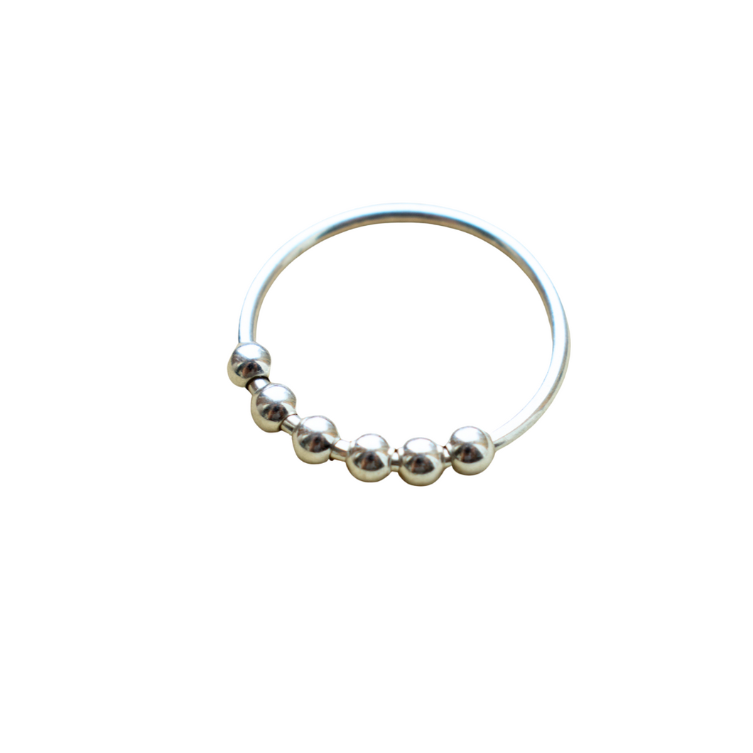 Beaded Silver Ring - Krystyna's Silver
