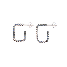 Load image into Gallery viewer, Rectangle Beaded Drop Earrings - Krystyna&#39;s Silver
