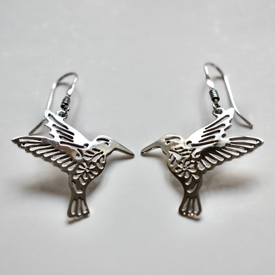 Hummingbird Dangle Earrings - Krystyna's Silver