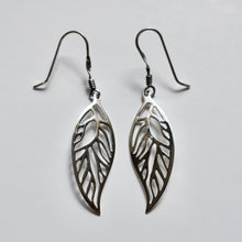 Load image into Gallery viewer, Delicate Leaf Dangle Earrings - Krystyna&#39;s Silver
