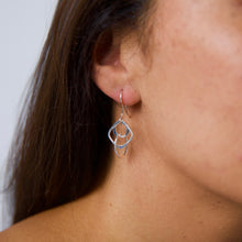 Load image into Gallery viewer, Circle and Square Link Earrings - Krystyna&#39;s Silver
