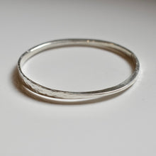Load image into Gallery viewer, Hammered Silver Bangle - Krystyna&#39;s Silver

