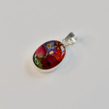 Load image into Gallery viewer, Oval Flower Pendant - Krystyna&#39;s Silver
