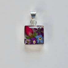 Load image into Gallery viewer, Square Flower Pendant - Krystyna&#39;s Silver
