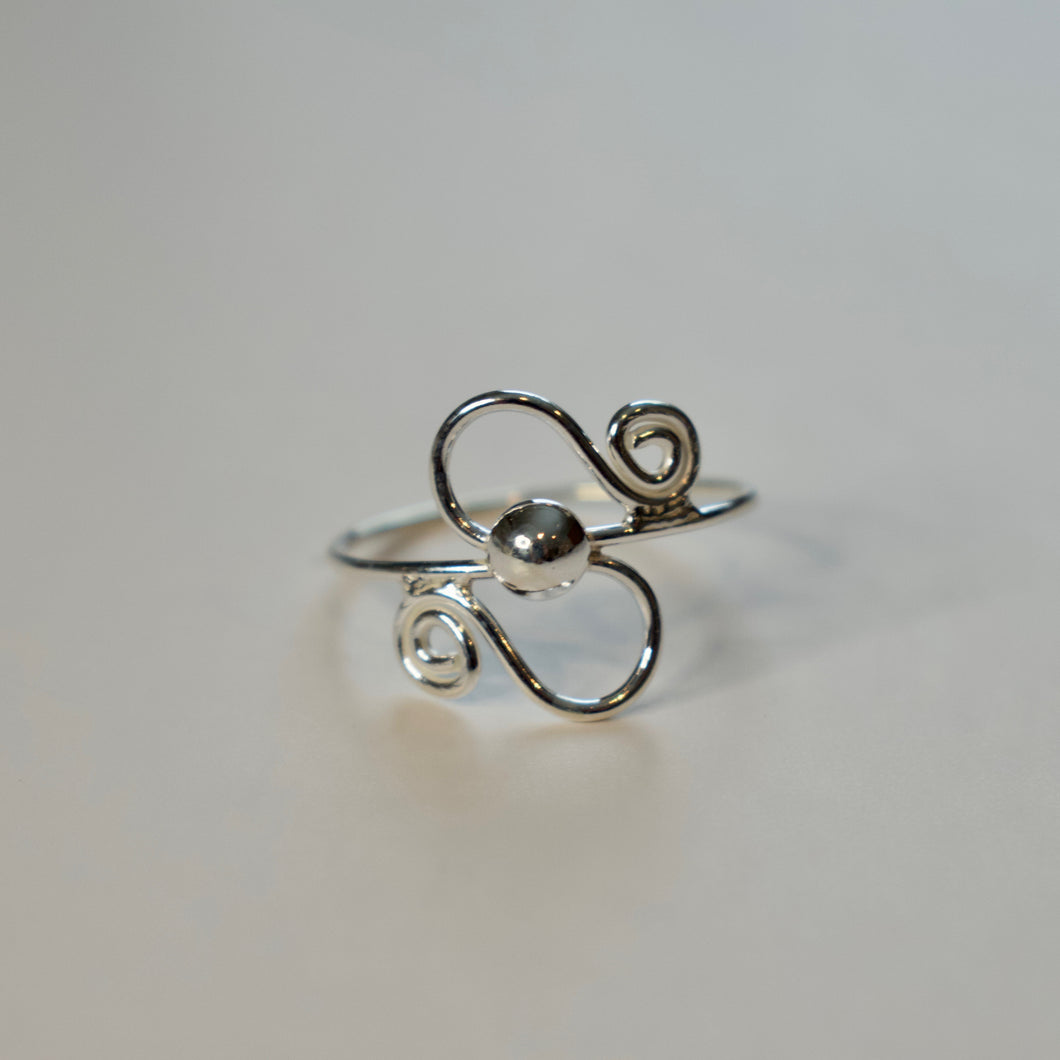 Spiral Linked Ring - Krystyna's Silver