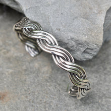 Load image into Gallery viewer, Plain Double Twist Cuff - Krystyna&#39;s Silver
