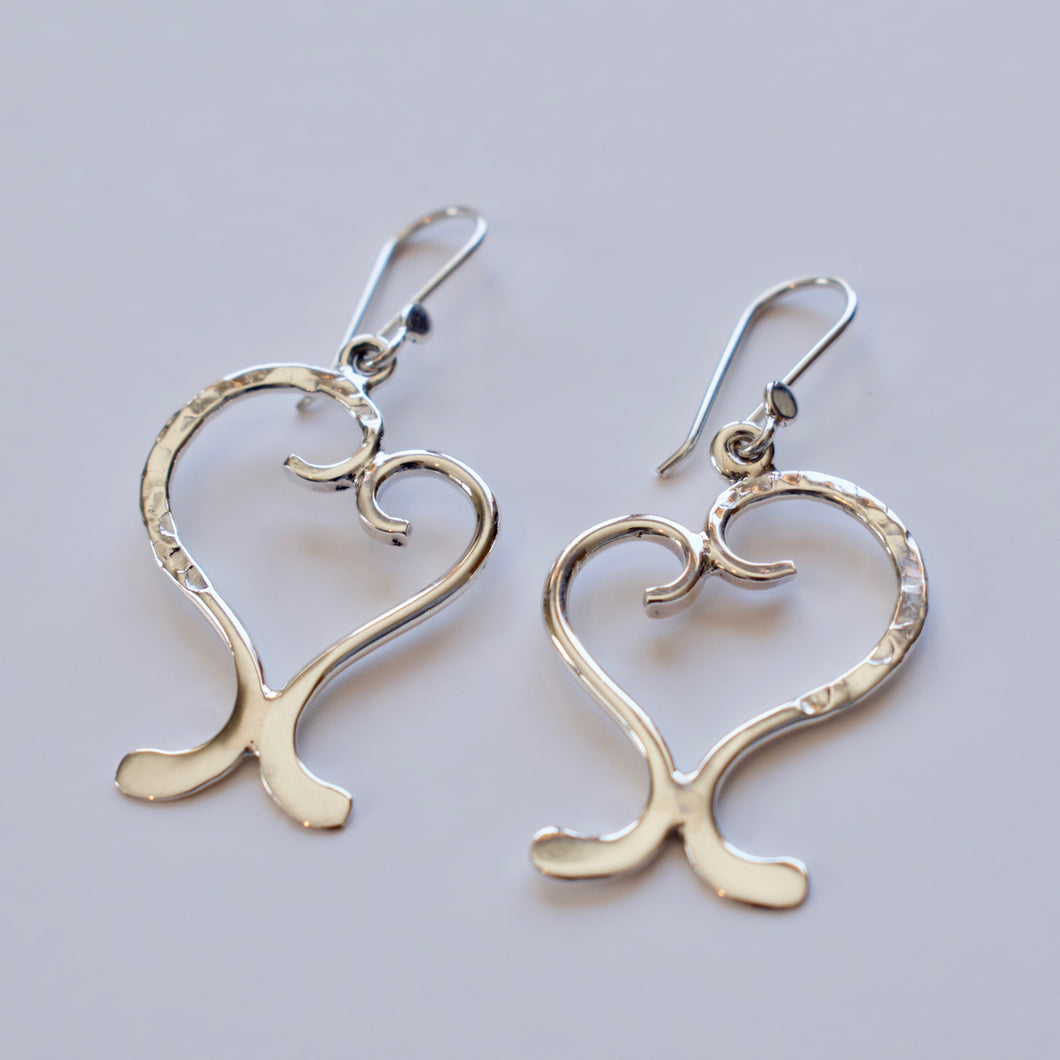 Hammered Hearts - Krystyna's Silver