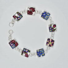 Load image into Gallery viewer, Square Flower Bracelet - Krystyna&#39;s Silver
