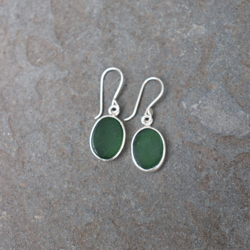 Olivia Ovals Forest Green - Krystyna's Silver