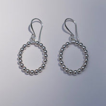 Load image into Gallery viewer, Beaded Oval Dangle Earrings - Krystyna&#39;s Silver
